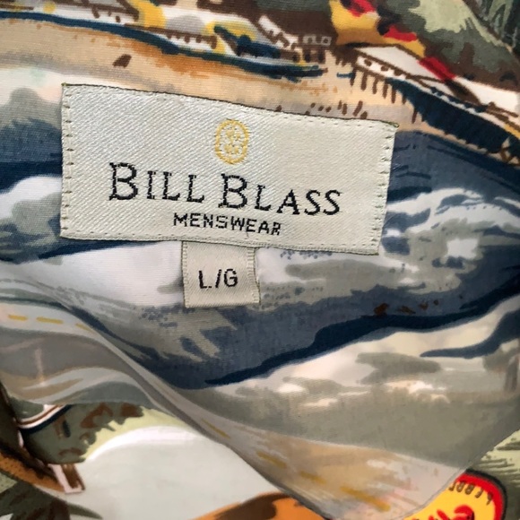 Bill Blass Men’s Unique Summer Beach Outdoor Shirt - Picture 3 of 6